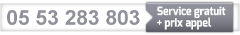 Appelez-nous au 05 53 28 38 03 (service gratuit +prix appel)